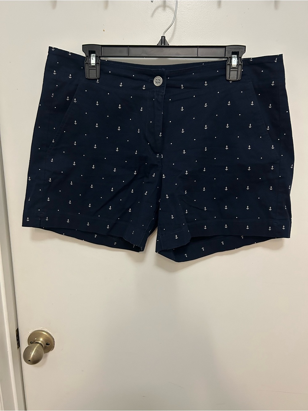 Nautica Navy Shorts with White Anchor Print